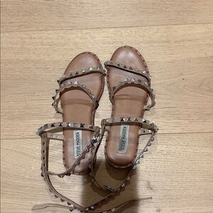 Steve Madden Tan Studded Sandals